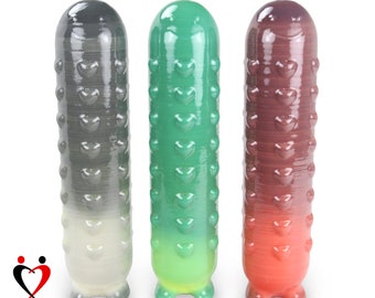 LeLuv HEARTY Dildo 6 Inch Color Changing 3D Printed Heat Activated