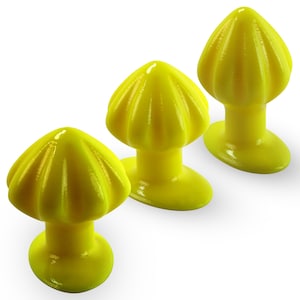 LeLuv 3D Printed Grooved Butt Plug 3 Inch Length in Smooth Finish Pick Color and Girth image 2