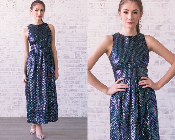 Vintage 1970s Victor Costa Romantica Iridescent Se