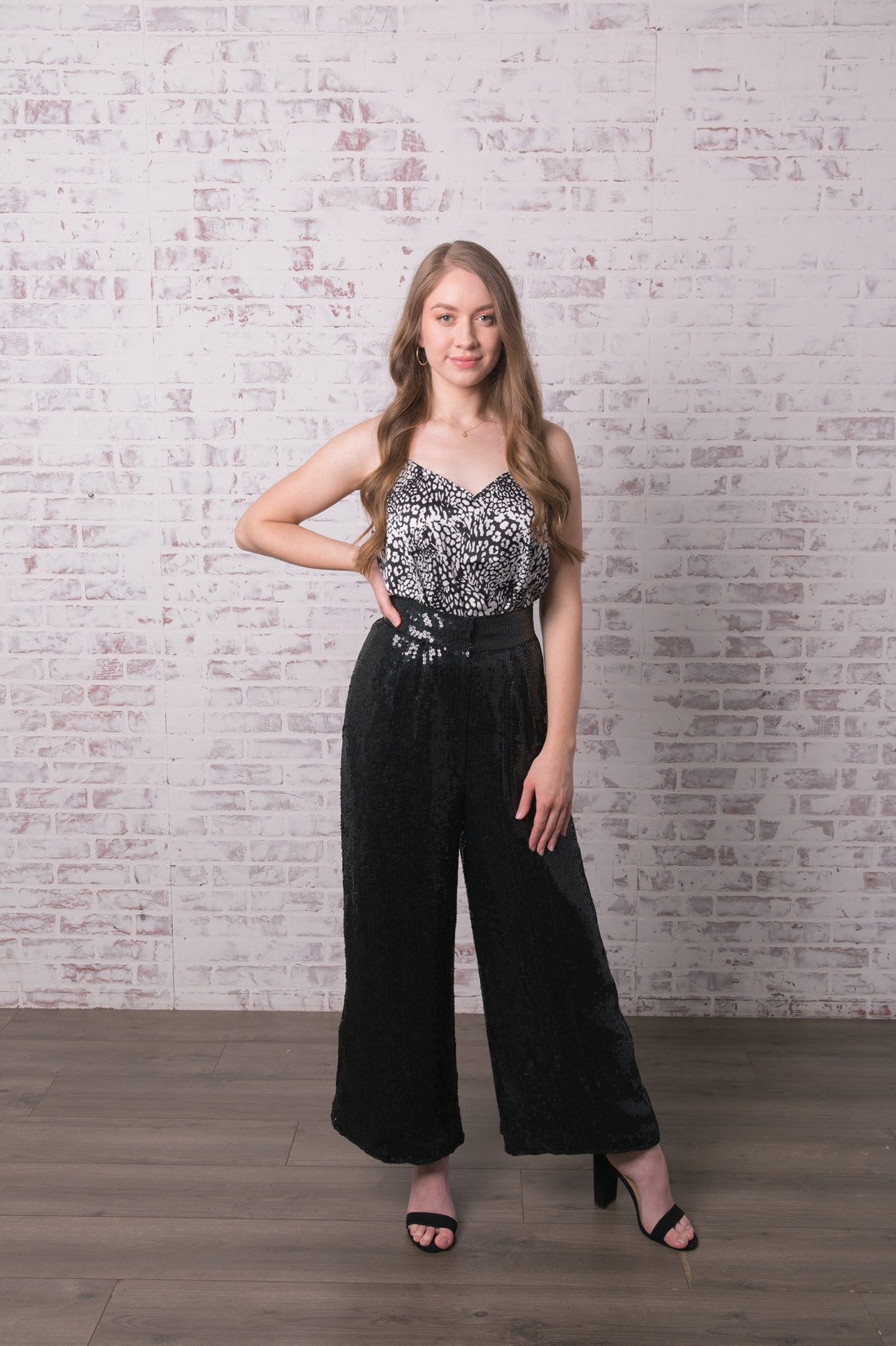 sequin palazzo pants