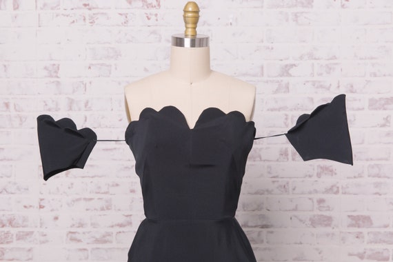 1940s Cocktail Dress with Detached Sleeves XS 24"… - image 3