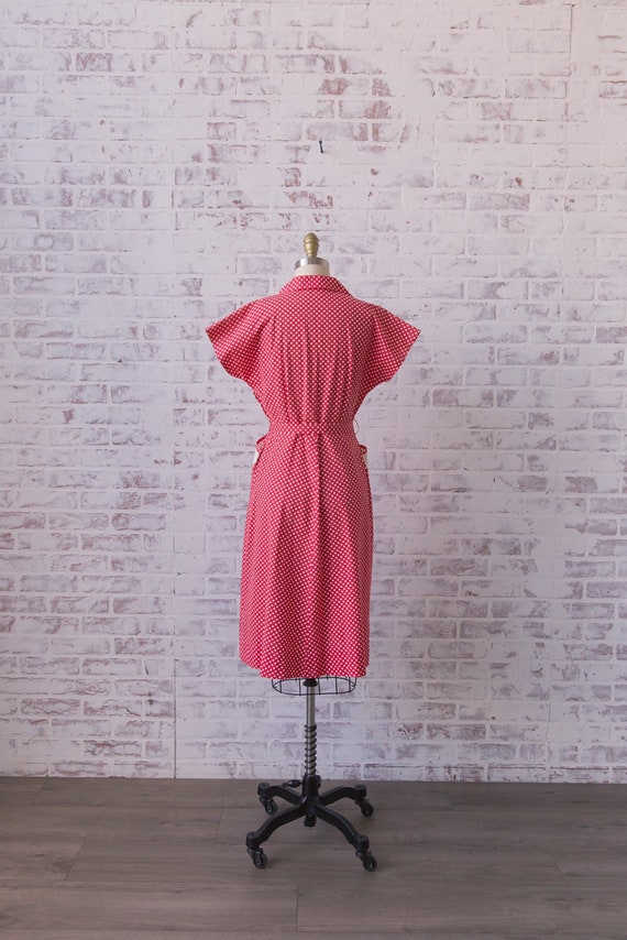 1940s 1950s Polka Dot Shirt Dress 26 - 27” Waist … - image 7