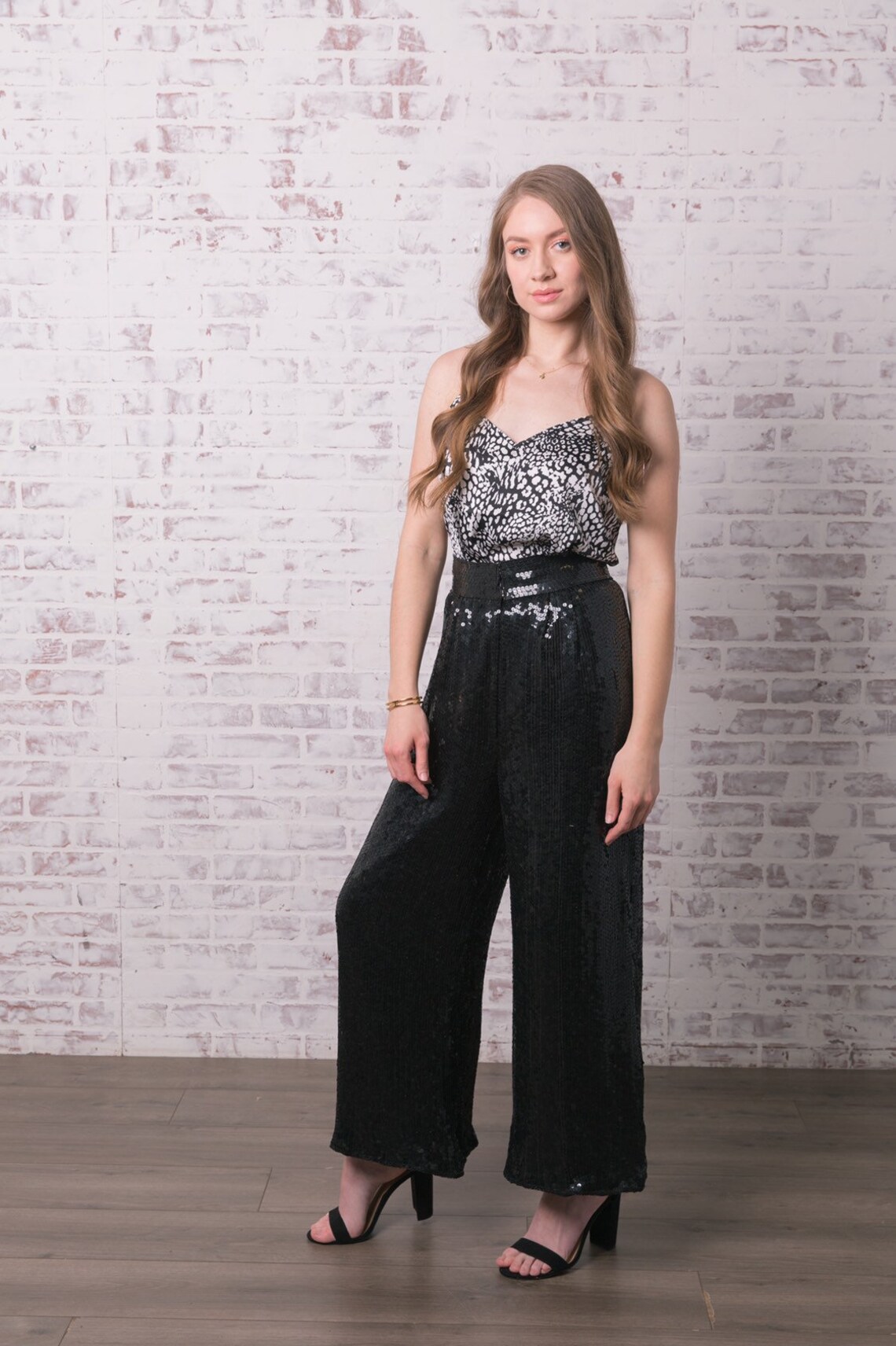 sequin palazzo pants