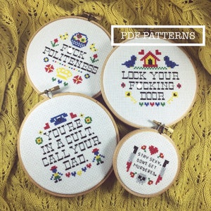 PDF PATTERN BUNDLE - My Favorite Murder Cross Stitch Pattern Bundle - Instant Download