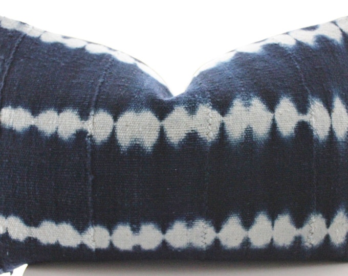African Indigo Mudcloth Pillow Cover Ethnic Textile Etsy