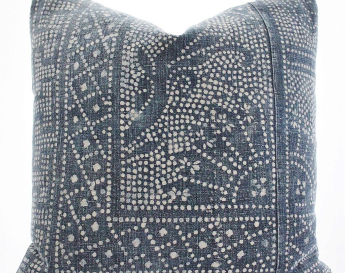 Chinese Indigo Batik Pillow Cover Vintage Textile Ethnic Etsy