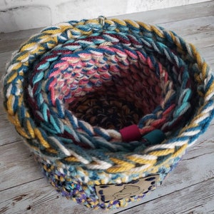 Scrappy Yarn Basket, Crochet Pattern Only. 3 sizes included image 7