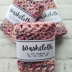 Printable Washcloth Wrap Label, PDF - Etsy