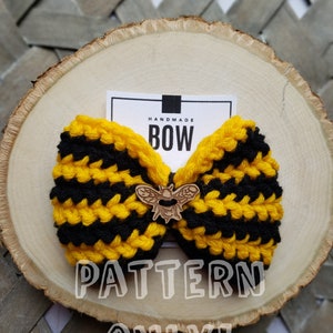 Crochet bow, Pattern only, bow pattern, multiple sizes
