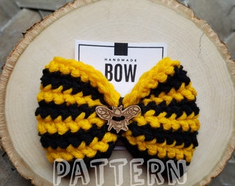 Crochet bow, Pattern only, bow pattern, multiple sizes