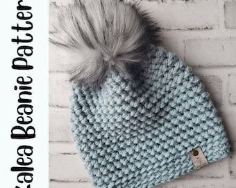 Azalea beanie crochet pattern. Pattern only, digital download.  Beginner friendly hat pattern.