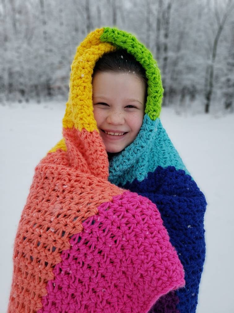 Brynlee Blanket Croctet Pattern. Blanket Pattern. Rainbow Etsy
