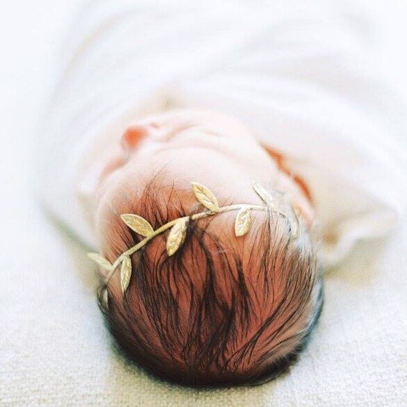 Baby Gold Headband Gold Baby Headband Gold Leaf Headband