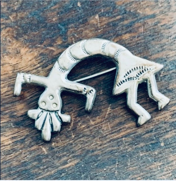 Phenomenal John Smith Vintage Native American Navajo Sterling Silver Kachina Pin Phenomenal John Smith Vintage Native American Navajo Sterling Silver Kachina Pin