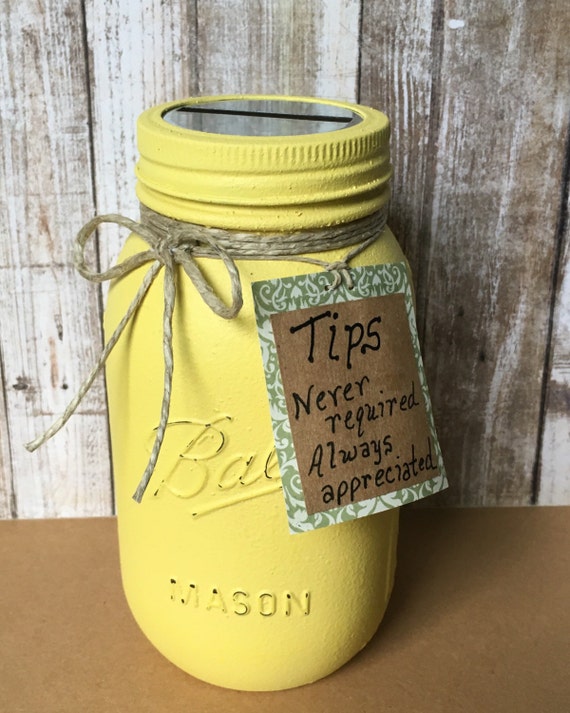 Coin Jar Tip Jar Spa Tip Jar Bakery Tip Jar Ice Cream Shop Etsy