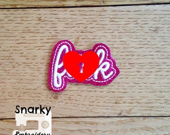 DIGITAL FILE - mature - machine embroidery feltie design - project sorted 4x4, 5x7 funny adult. curse word - cuss - bachelorette party fun.