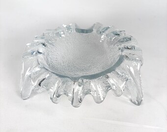 Mid Century Blenko Glass “Ice Floe” Dish by Don Shepherd 1970’s