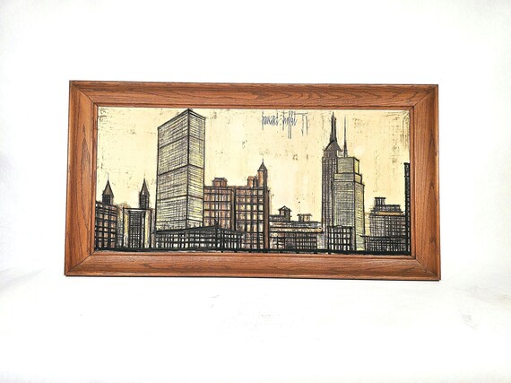 Bernard Buffet リトグラフ 風景画 139/250 ベルナール・ビュッフェ ＜風景＞1986 訳有り リトグラフ | A