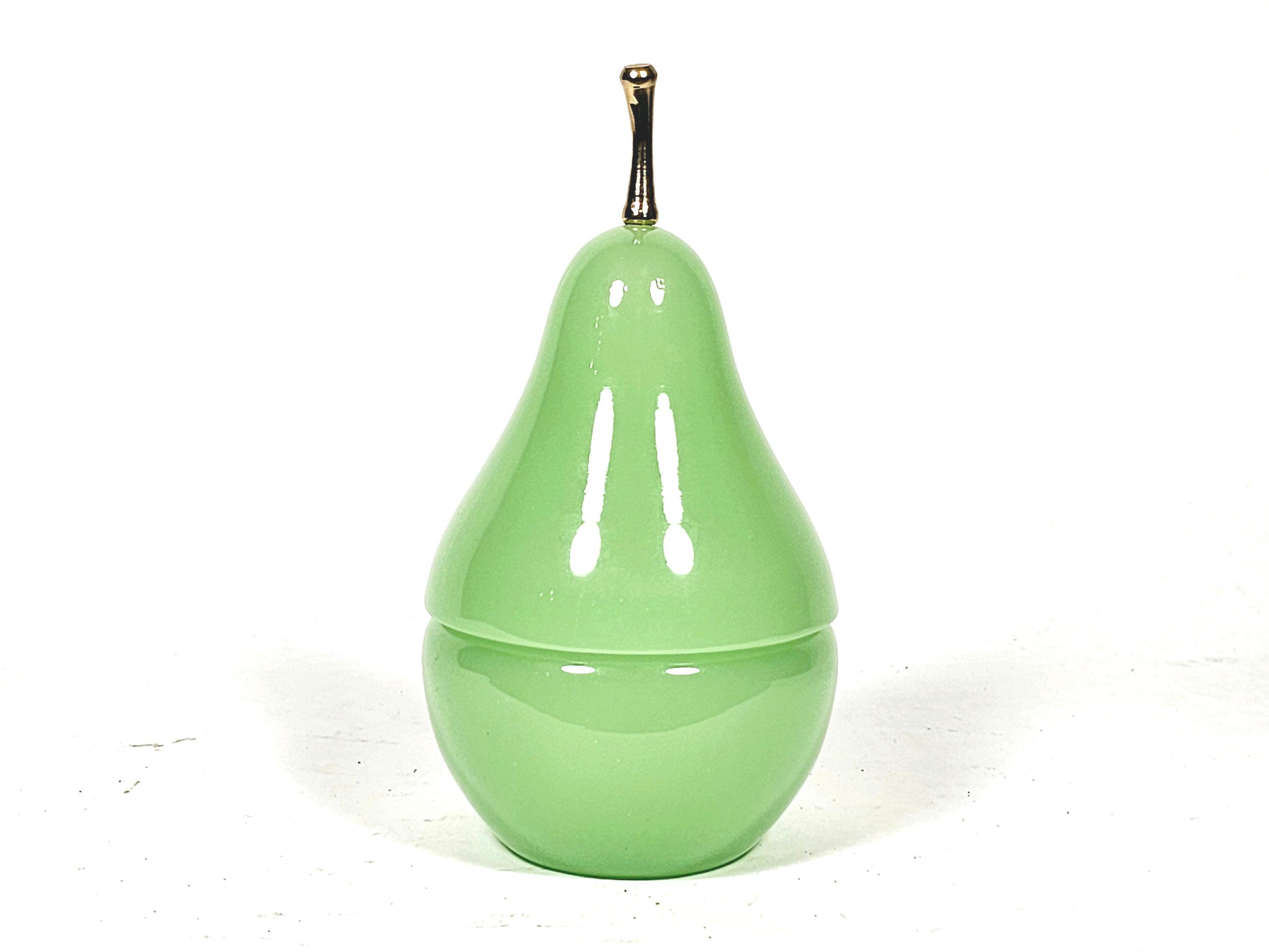 Vintage Murano Glass Lidded Pear by Cenedese Vetri