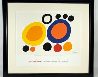 Vintage Alexander Calder "Smoke Rings” MoMA Exhibition Poster