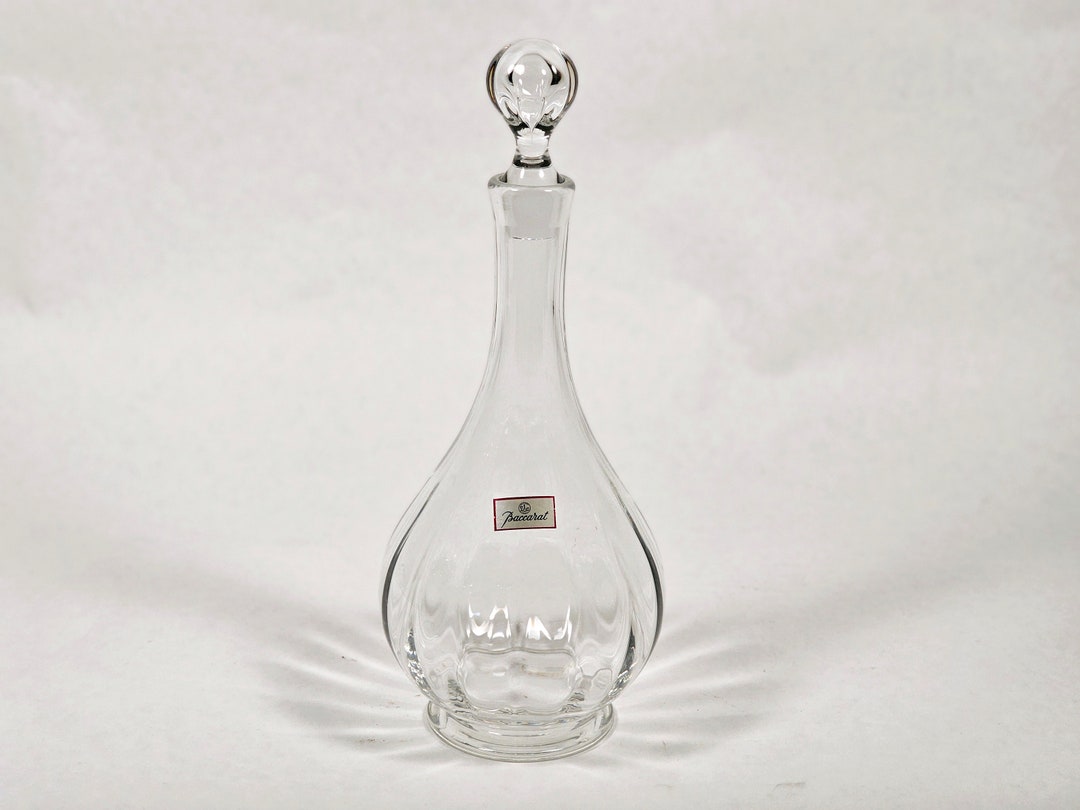 Vintage Modern montaigne Optic Baccarat Crystal Wine Decanter Etsy