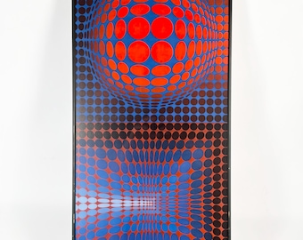 Vintage Victor Vasarely “Vega-Pauk” Heliogravure Print