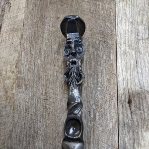 Oyster Knife w/carved detail from RR Spike