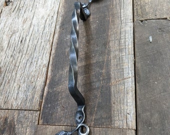 Gate/Door Pull w/ Leaves Wrought Iron