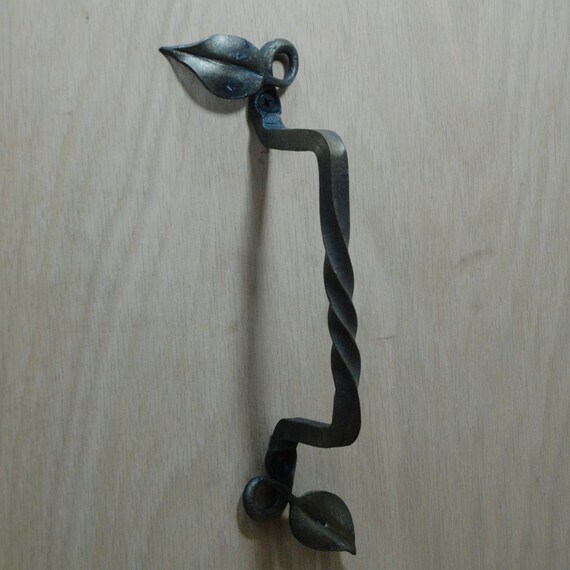 Gate/Door Pull w/ Leaves Wrought Iron Etsy