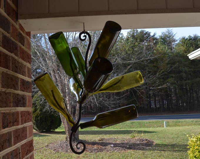 Hanging Bottle Tree Wrought Iron Etsy