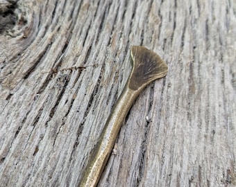 Forged Fishtail Hair Stick, Hair Pin Brass Finish