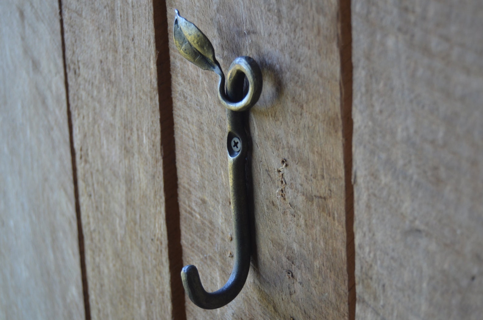 Leaf Wall Hanger Hook Wrought Iron Etsy