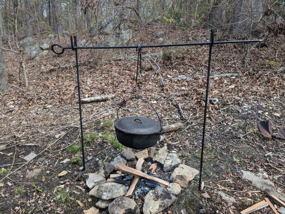 Basic Campfire Cooking Pot Rack/tripod, Wrought Iron 