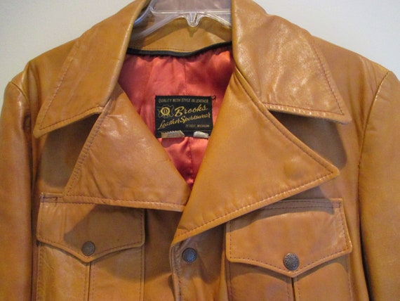 VINTAGE "Brooks Leather Sportswear" Detroit, MI