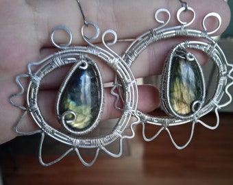 Sterling Silver Labradorite Earrings