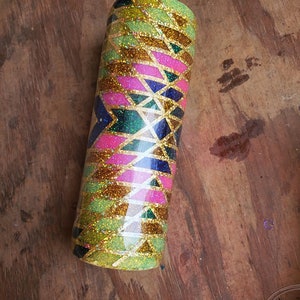 Southwestern glitter tumbler