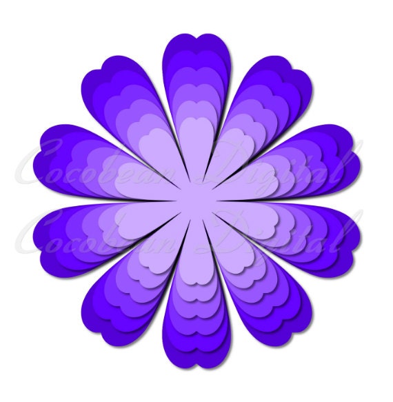 Download Floral Flower Layered Nested 3dsvgdxf Digital Cutting Etsy