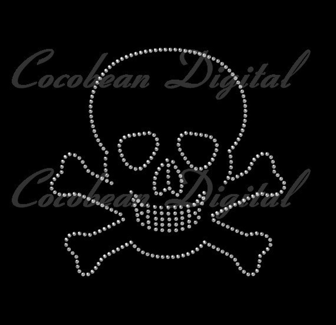 Halloween Skull-svgdxf-rhinestone Template-digital Cutting - Etsy