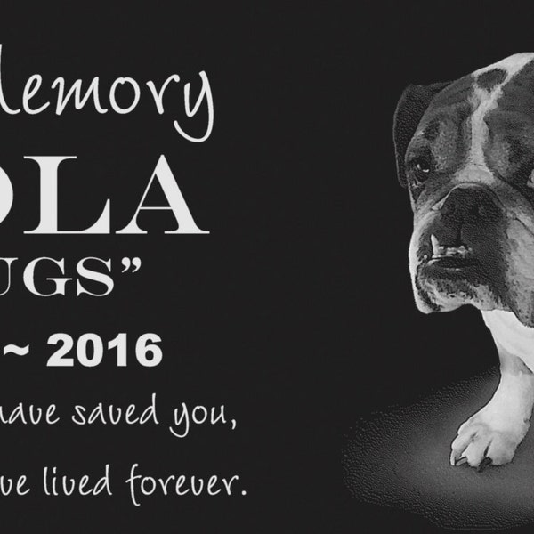 Personalized pet memorial Human Stone Memorial Engraved Marker Granite 6" x 12" grave stone temporary marker garden stone Dog Cat Bird