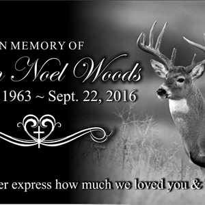 Custom Engraved 6x12 Granite Memorial Stone: Temporary Grave Marker for Hunters, Pets & Loved Ones
