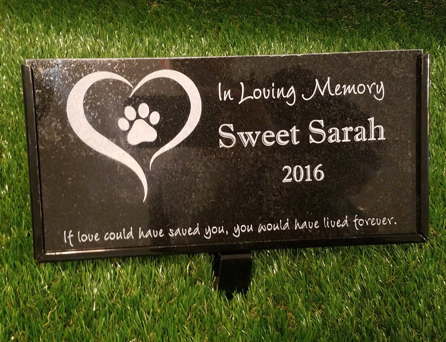 Pet memorial stone granite grave marker dog cat horse 10 Etsy