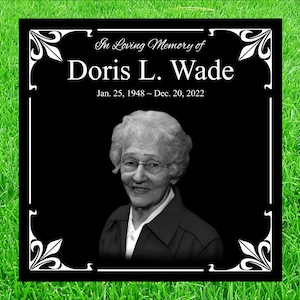12x12 Personalized Memorial Stone Custom black Granite Personalized Grave Marker Garden Stone