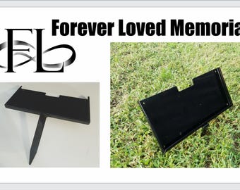 Soporte metálico duradero de 6 x 12 para lápidas - Soporte para exhibición de monumentos en cementerios