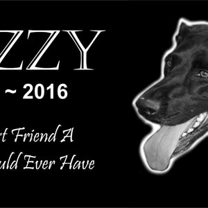 Customized Pet & Human Memorial Stone: Engraved Granite Marker for Garden or Grave (6x12 inches)