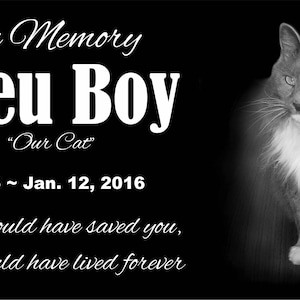Custom Engraved Pet & Human Memorial Stone: Granite Grave Marker for Garden or Cemetery