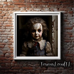Eerie Ventriloquist Doll Digital Painting - Instant Download Wall Art Decor Print