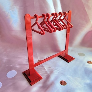Acrylic Earring Rack, Earring Holder, Earring Hanger Rack, Earring Clothes Rack, Red Earring Holder, Earring Stand, Acrylic Earring Stand