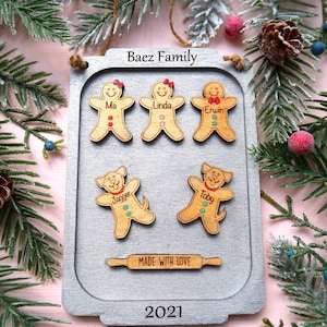 Gingerbread Family Ornament, Gingerbread Ornament, Made With Love, Family Ornament, Gingerbread Cookies, Ornament Exchange