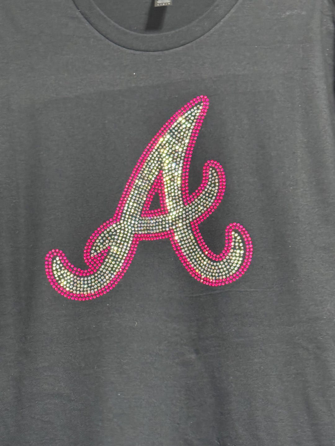 2 Color Rhinestones Atlanta Braves T-shirt - Etsy