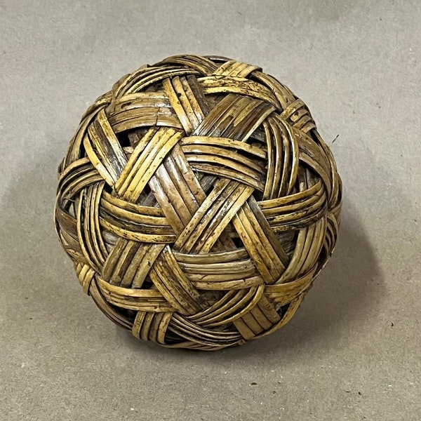 Decorative rattan woven ball/natural decor/wicker decorations/4" round wicker ball/bowl filler/basket weave/farmhouse decor